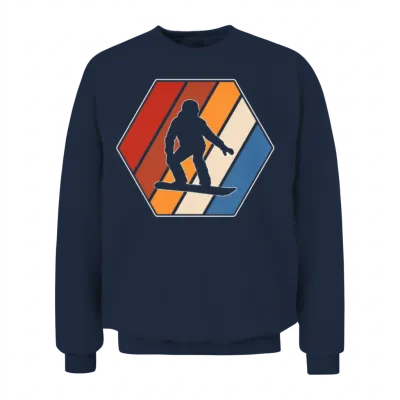 Snowboarding Retro Unisex Sweatshirt - Navy