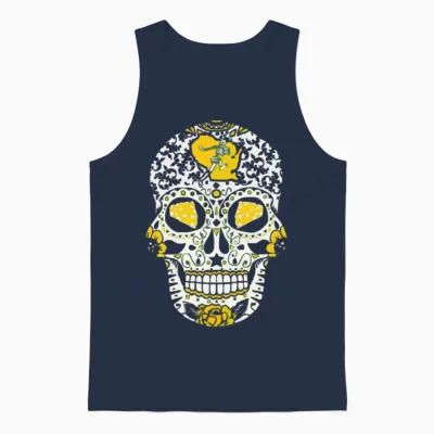 Packers Sugar Skull Unisex Tank Top - Navy