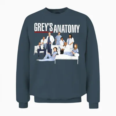 Grey's Anatomy Group with Logo Unisex Sweatshirt - Dark Heather