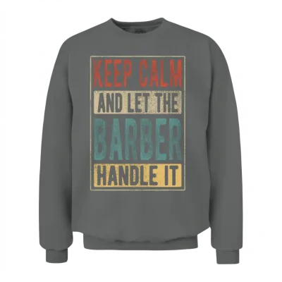 Barber Retro Gift Unisex Sweatshirt - Graphite Heather