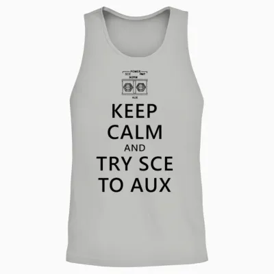 Try Sce to Aux Unisex Tank Top - Ash