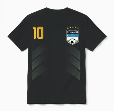 Retro Uzbekistan Flag Uzbekistani Pride Lovers Unisex T-Shirt - Black