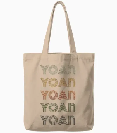 Love Heart Yoan T-Shirt Grunge Style Vintage Noir Yoan Tote Bags - Natural