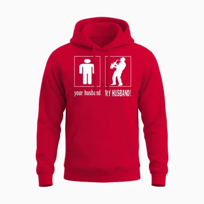 Saxophone Player - My Husband Unisex Hoodie - Red