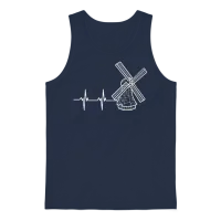 Netherlands Holland Windmill Unisex Tank Top - Navy – 1