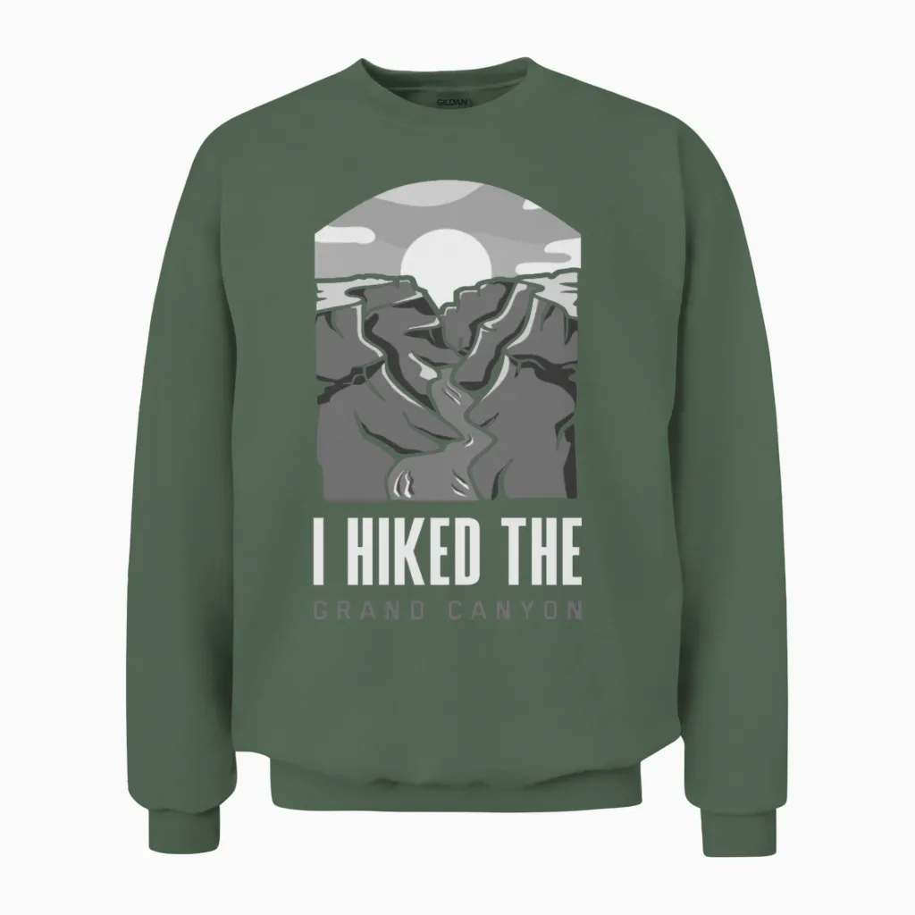 Funny Hiking Hiker Gift - & Outdoors Unisex Sweatshirt in Military Green