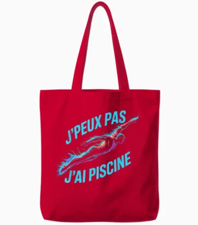 I Can Not I Have Pool Swimming Humor Design Swimming Humor Tote Bags - Red