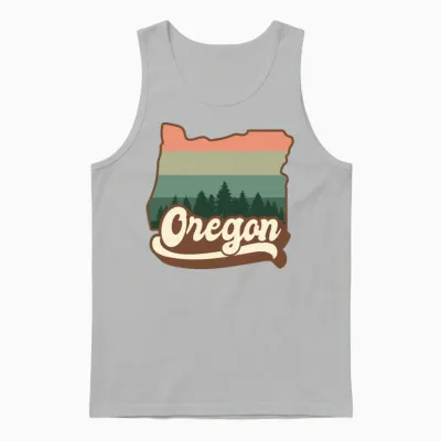 Oregon Retro Unisex Tank Top - Ash