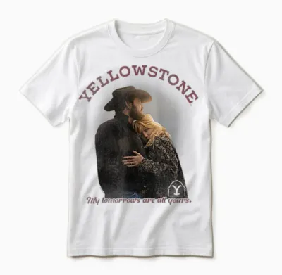 Yellowstone Beth and Rip Tomorrows T-Shirt, White, S Unisex T-Shirt - White