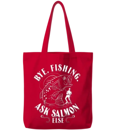 Funny Fishing Tote Bags - Red