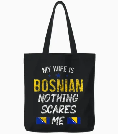 Bosnien Herzegowina Bosnische Frau Stolz Wurzeln Lustig Tote Bags - Black