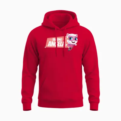 Talking Tom & Friends X Miraculous Talking Angela Unisex Hoodie - Red
