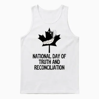 National Day of Truth and Reconciliation Canada E Unisex Tank Top - White