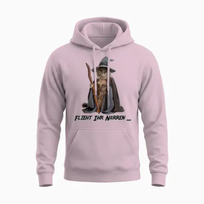Lustiges Katzen Zauberer Outfit, Catdalf Unisex Hoodie - Light Pink