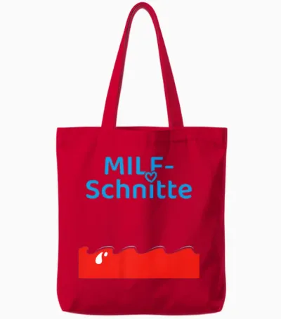 Lustiges Milf-Schnitte T-Shirt Malle Party Urlaub Tote Bags - Red