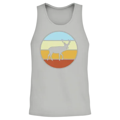 Deer Retro Unisex Tank Top - Ash