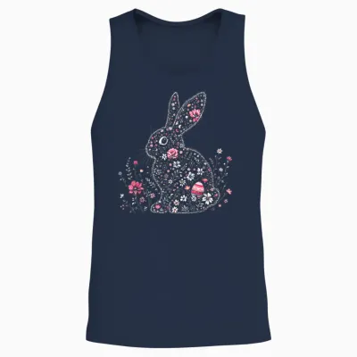 Niedliches Osterhasen Outfit I Frohe Ostern I Lustiger Hase Unisex Tank Top - Navy