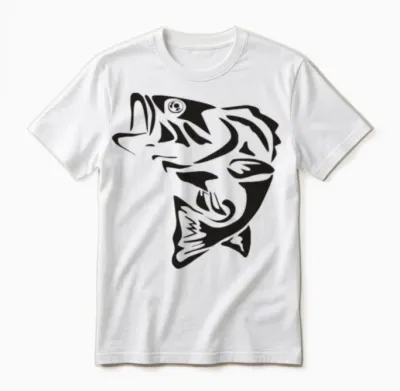 Fish Bone Tattoo Funny Unisex T-Shirt - White