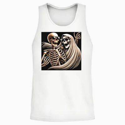 Funny Halloween Unisex Tank Top - White