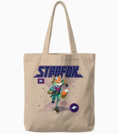 The Super Mario Galaxy Movie Starfox About to Get Crazy T-Shirt Haut De Gamme Tote Bags - Natural