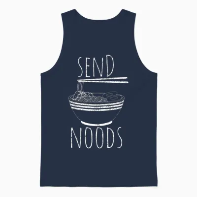 Send Noods - Funny Noodle Asian Food Gift Unisex Tank Top - Navy