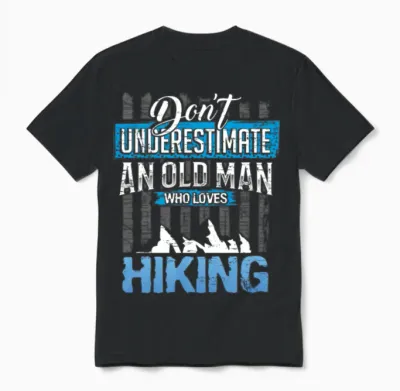 Hiking for Grandpa Unisex T-Shirt - Black