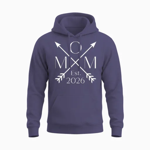Mom 2026 Mom Is 2026 Unisex Hoodie - Heather Sport Dark Navy