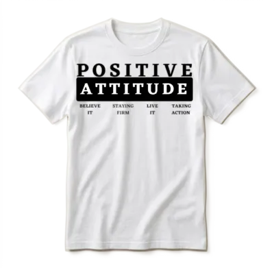 Positive Attitude Unisex T-Shirt - White