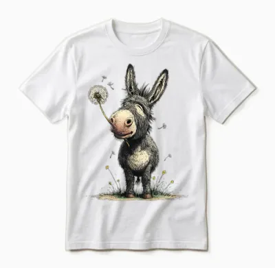 Cooles Pusteblume Esel Kostüm Für Blumen- Und Eselliebhaber Unisex T-Shirt - White