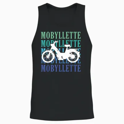 Moped Mob Mobeur Mopeds Boy Man Ritro Unisex Tank Top - Black