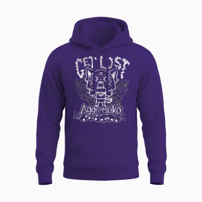 Aggretsuko "get Lost" Rage Unisex Hoodie - Purple