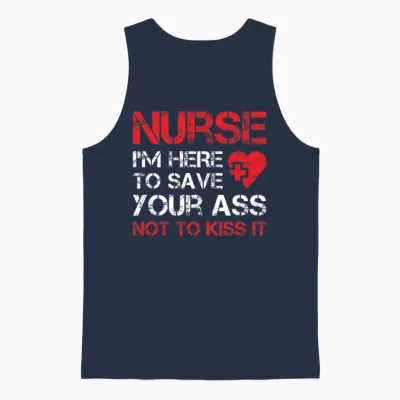 Funny Nurse Gift for Nurse Unisex Tank Top - Navy