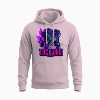 The Lone Wolf Unisex Hoodie - Light Pink
