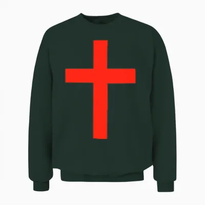 Angel's Red Cross Unisex Sweatshirt - Forest