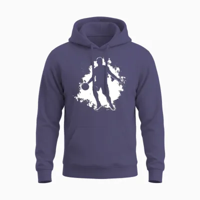Basketball Boy Sketch Unisex Hoodie - Heather Sport Dark Navy