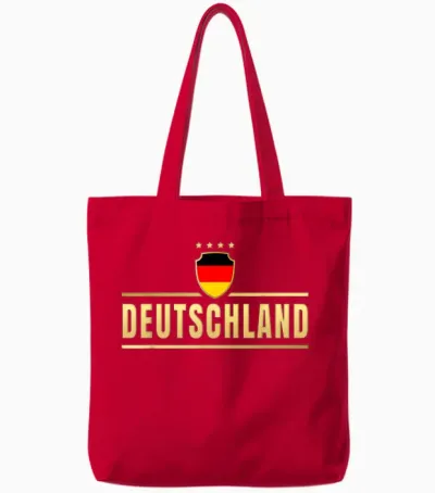 Germany Jersey Retro Boys Germany T-Shirt, Black Tote Bags - Red