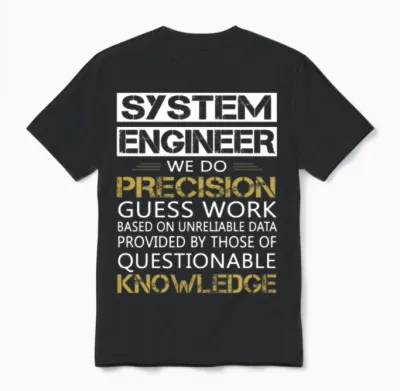 System Engineer Unisex T-Shirt - Black