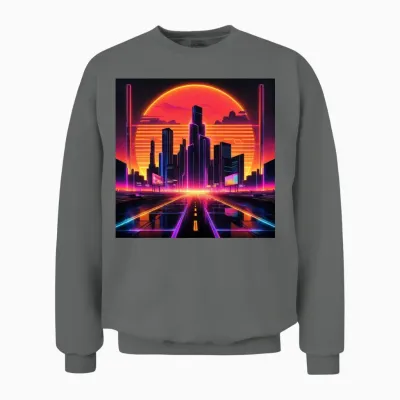 Retro City Sh Unisex Sweatshirt - Graphite Heather