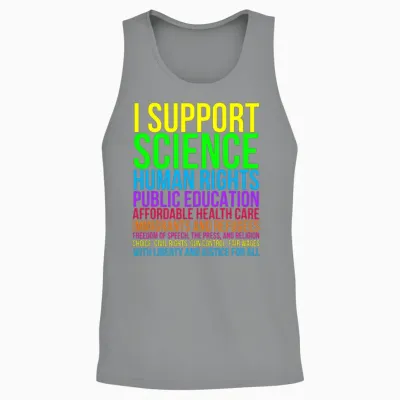Science Human Rights Education Health Care Freedom Unisex Tank Top - Sport Grey