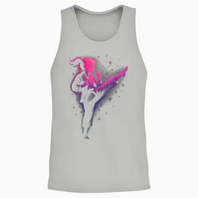 Kung Fu Self Defence Sport Taekwondo Unisex Tank Top - Ash