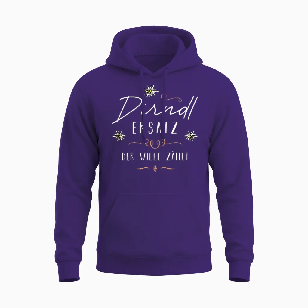 Trachtenshirt Passend Für Oktoberfest Trachten Ersatz Dirndl Unisex Hoodie in Purple