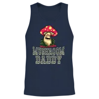 Retro Mushroom Daddy Dad Unisex Tank Top - Navy – 2
