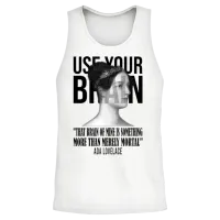 Use Your Brain Ada Lovelace B Unisex Tank Top - White – 2