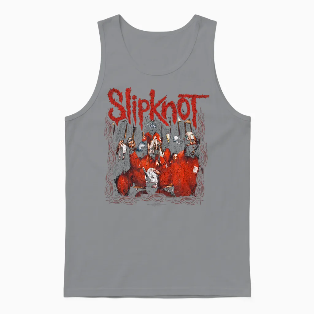 Slipknot Metal Band Photo Frame Music Fan T-Shirt, Black, S Unisex Tank Top in Sport Grey