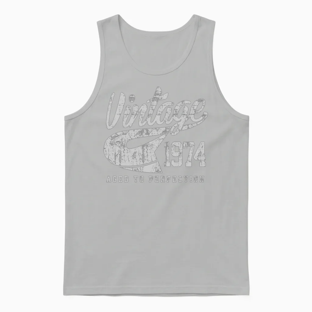 Vintage 1974 Unisex Tank Top in Ash