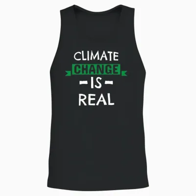 Climate Change Is Real Earth Day Design Unisex Tank Top - Black