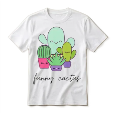 Funny Cactus, Plant Lover, Thanksgiving, Best Unisex T-Shirt - White