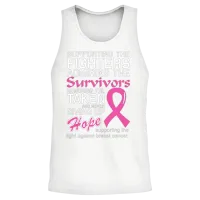Breast Cancer - Supporting the Fight Against Bre Unisex Tank Top - White – 2