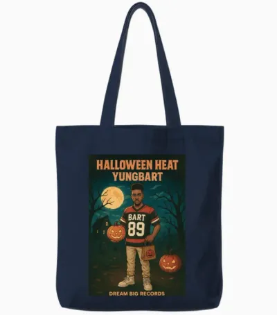 Halloween Heat Yungbart Tote Bags - Navy