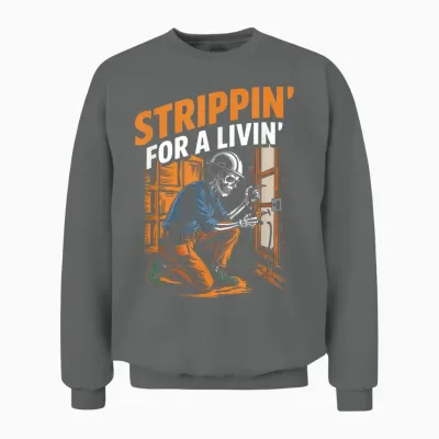 Trippin' for a Livin' Funny Skeleton Electrician Lover Unisex Sweatshirt - Graphite Heather